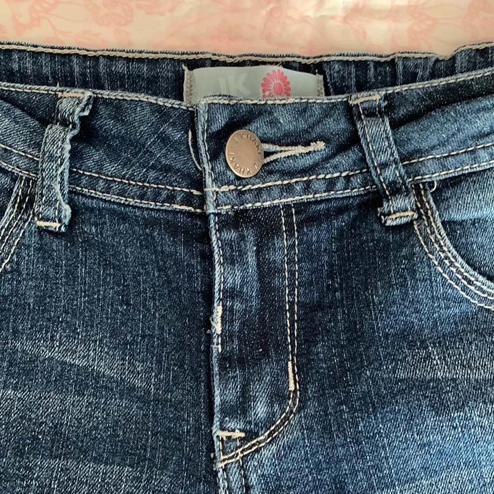 JK Indigo Girls Size 12 Skinny Jeans Dark Wash Adjustable Waist